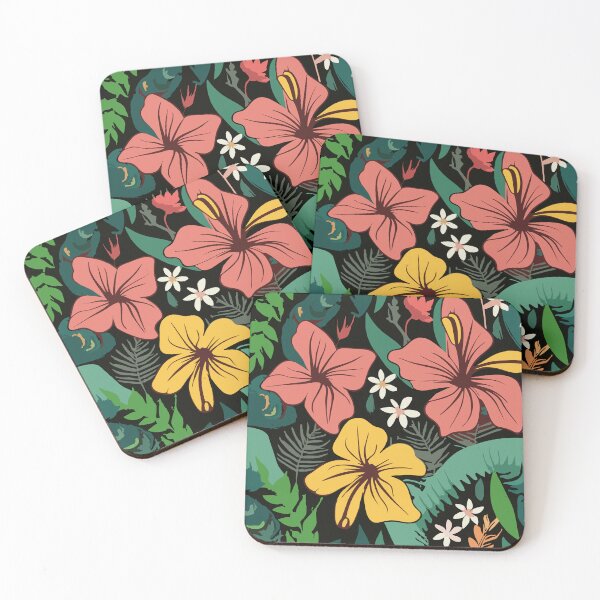 Item preview, Dark hawaiian flowers designed and sold by kreafox.