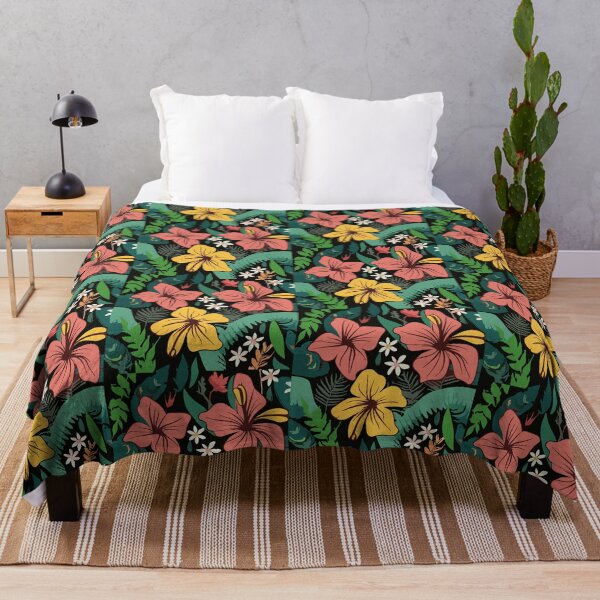 Item preview, Dark hawaiian flowers designed and sold by kreafox.