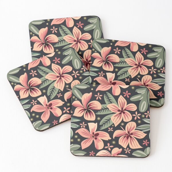 Item preview, Dark hawaiian flowers designed and sold by kreafox.