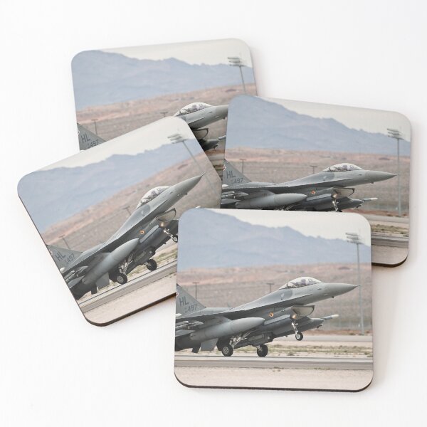 Item preview, STK109211M-An F-16 Fighting Falcon landing at Nellis Air Force Base, Nevada.  designed and sold by StocktrekImages.