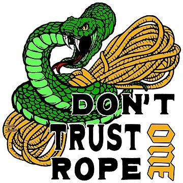 Artwork thumbnail, One Rope; Do not Trust; Rope Access; by StickerApe