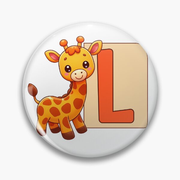 Item preview, Giraffe Monogram Letter L designed and sold by Coffee Lifestyle.