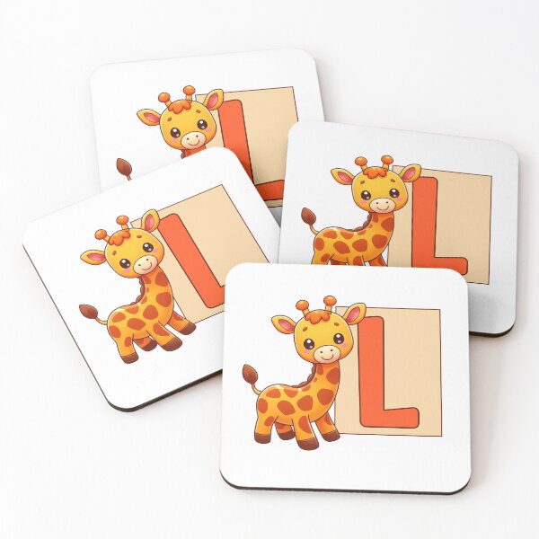 Item preview, Giraffe Monogram Letter L designed and sold by Coffee Lifestyle.