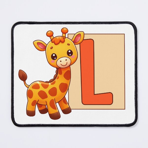 Item preview, Giraffe Monogram Letter L designed and sold by Coffee Lifestyle.