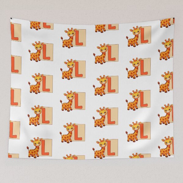 Item preview, Giraffe Monogram Letter L designed and sold by Coffee Lifestyle.