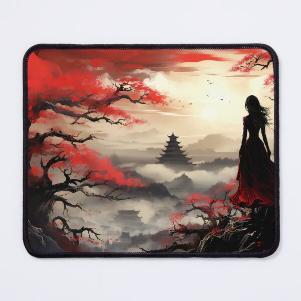 Item preview, Art of Japanese princess, castle in night, Art Inspirations designed and sold by Gabi.Media.