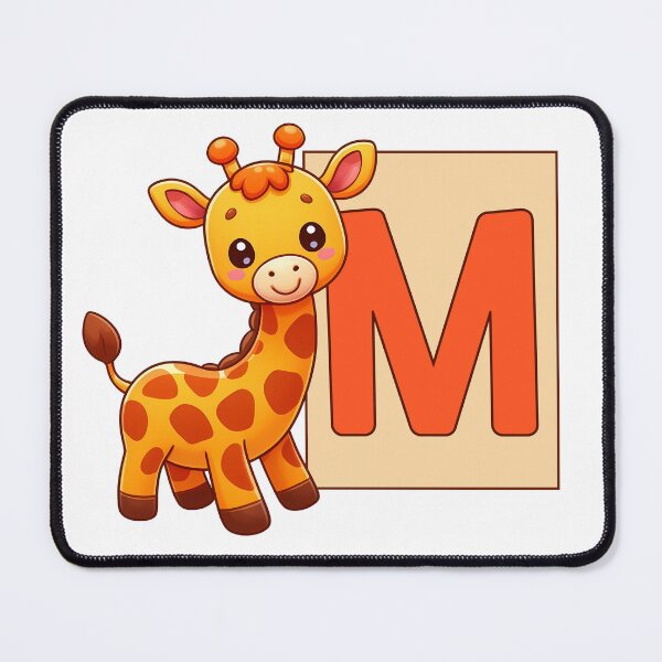 Item preview, Giraffe Monogram Letter M designed and sold by Coffee Lifestyle.