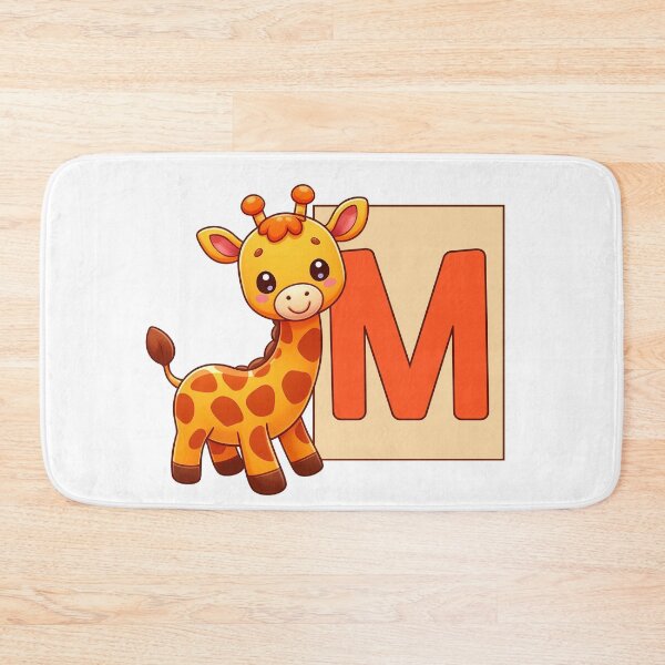 Item preview, Giraffe Monogram Letter M designed and sold by Coffee Lifestyle.