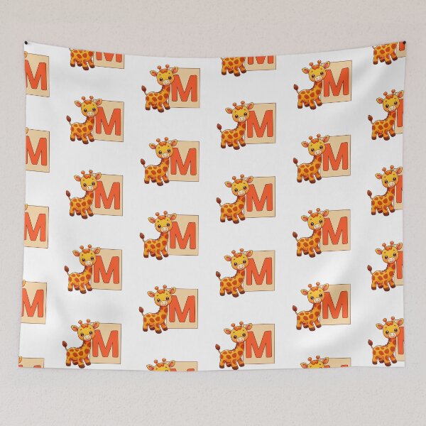 Item preview, Giraffe Monogram Letter M designed and sold by Coffee Lifestyle.