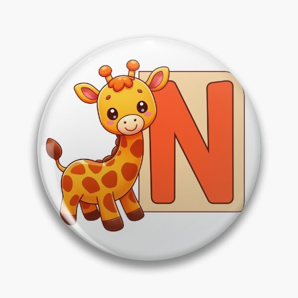 Item preview, Giraffe Monogram Letter N designed and sold by Coffee Lifestyle.