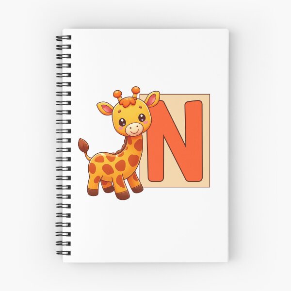 Item preview, Giraffe Monogram Letter N designed and sold by Coffee Lifestyle.
