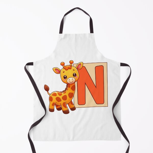 Item preview, Giraffe Monogram Letter N designed and sold by Coffee Lifestyle.