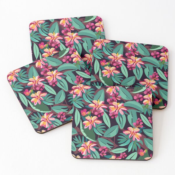 Item preview, Dark hawaiian flowers designed and sold by kreafox.