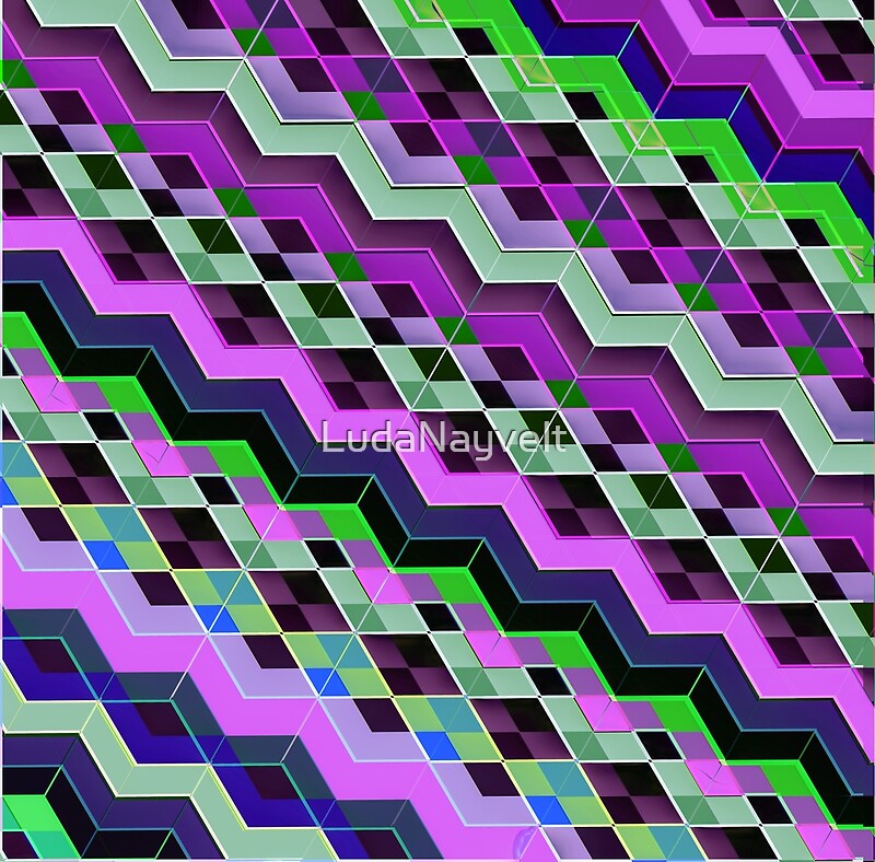 "3d Zigzag patterns" by LudaNayvelt Redbubble