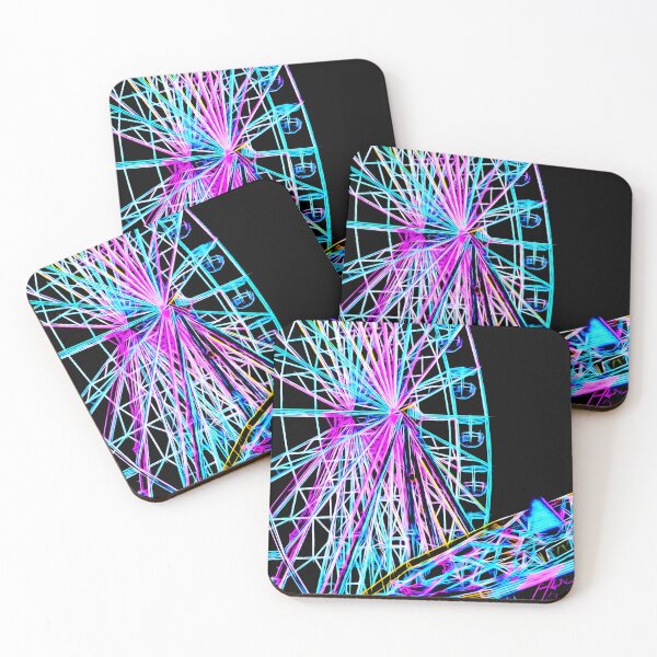 Item preview, Ferris Wheel Vibrant Neon Graffiti Style designed and sold by kakarikihill.