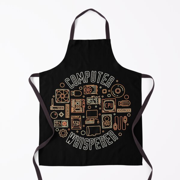 Item preview, Copy of Computer Whisperer Computer Components outline distressed design for IT Nerds and PC lovers designed and sold by venomousvector.