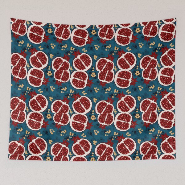 Item preview, Bright paten with pomegranates. Beautiful brightly colored fruit. Pomegranate pattern. Print for clothes with pomegranate designed and sold by Anhen-new-style.