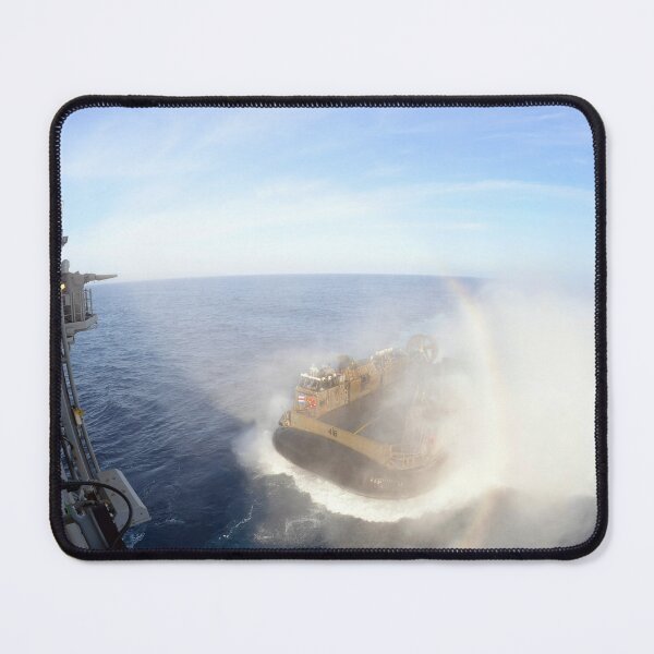 Item preview, STK109200M-A landing craft air cushion approaches the well deck of USS Essex. designed and sold by StocktrekImages.
