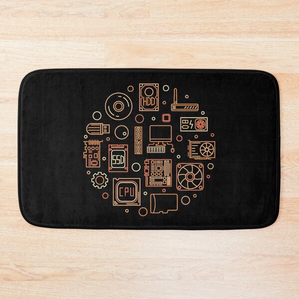 Item preview, Computer Components linear creative design for IT Nerds and PC lovers designed and sold by venomousvector.