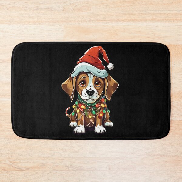 Item preview, Dog Tangled in Christmas Lights Santa designed and sold by Peculiarts.