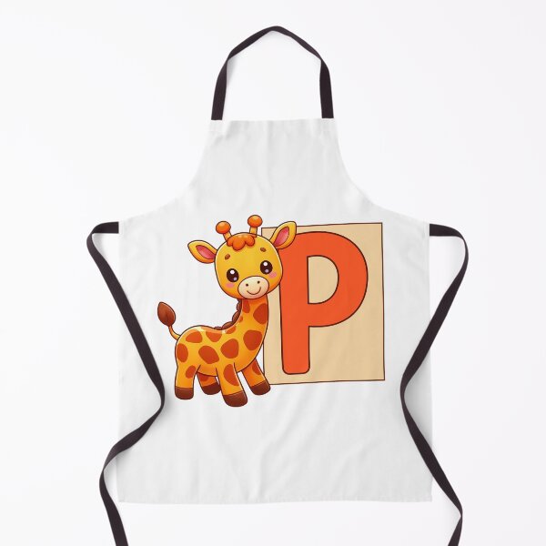 Item preview, Giraffe Monogram Letter P designed and sold by Coffee Lifestyle.