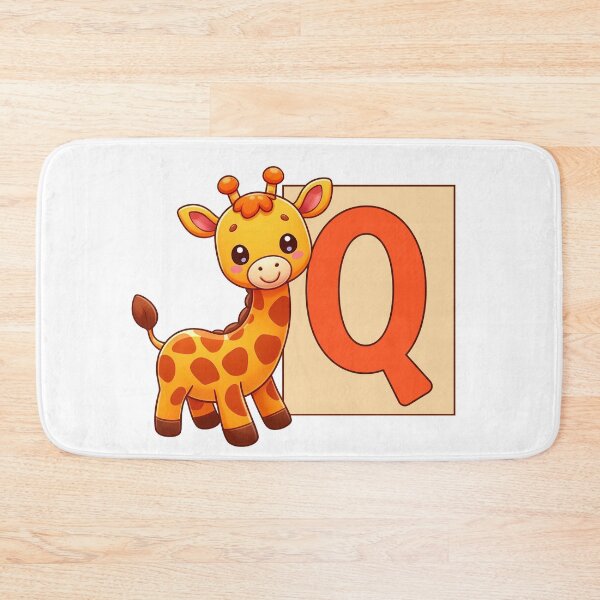 Item preview, Giraffe Monogram Letter Q designed and sold by Lyssarien.