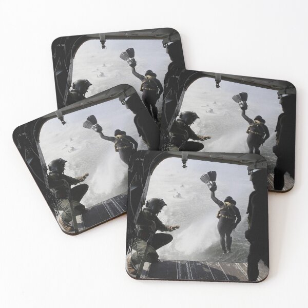 Item preview, STK109185M-A Marine jumps from the ramp of a CH-47 Chinook helicopter. designed and sold by StocktrekImages.
