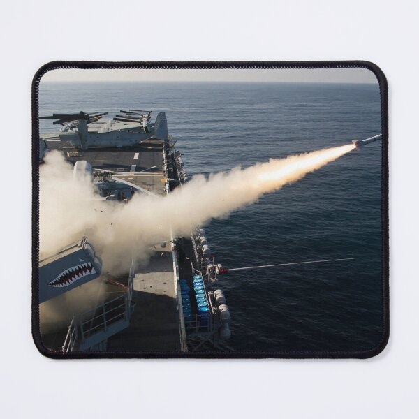 Item preview, STK109210M-A RIM-7 NATO Sea Sparrow Missile is fired aboard USS Essex. designed and sold by StocktrekImages.