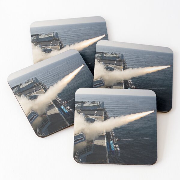 Item preview, STK109210M-A RIM-7 NATO Sea Sparrow Missile is fired aboard USS Essex. designed and sold by StocktrekImages.