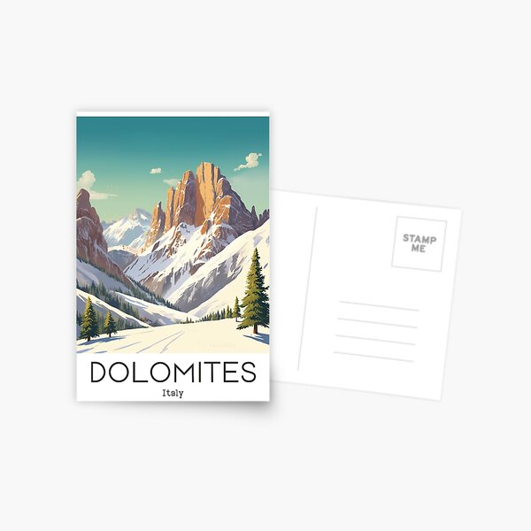 Item preview, A Vintage Travel Illustration of Dolomites - Italy  designed and sold by GoodOldVintage.