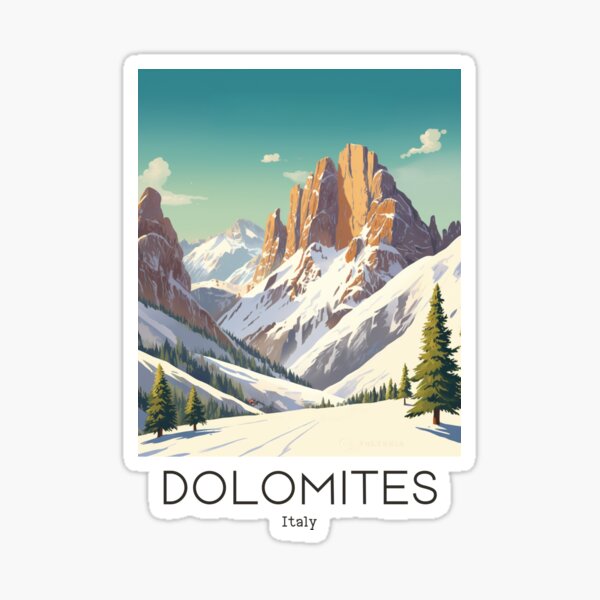 Item preview, A Vintage Travel Illustration of Dolomites - Italy  designed and sold by GoodOldVintage.