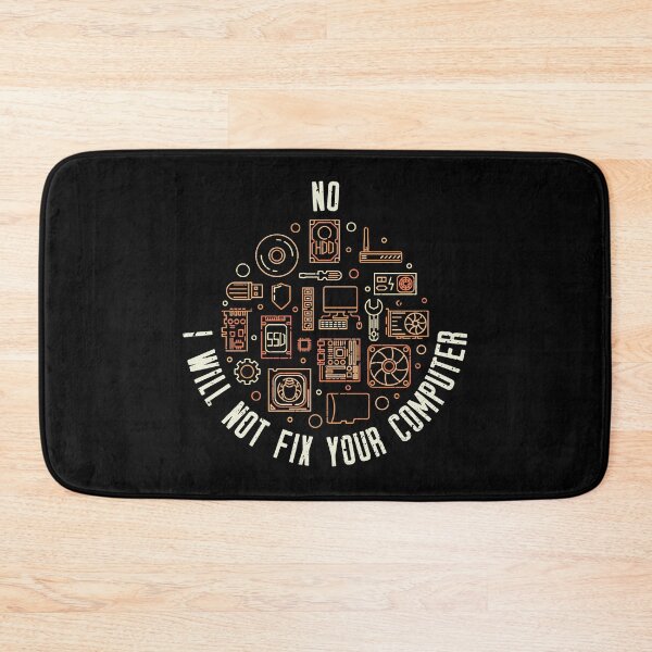 Item preview, No I Will Not Fix Your Computer outline funny distressed design with Computer Components signs for IT Geeks designed and sold by venomousvector.