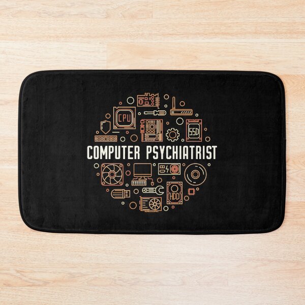 Item preview, Computer Psychiatrist outline funny design with PC Components for IT Nerd designed and sold by venomousvector.
