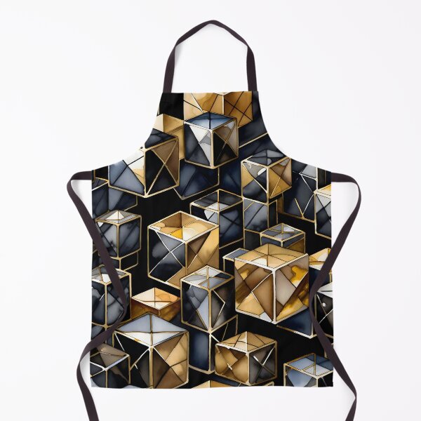 Item preview, Squares divided into triangles most in gold and black colors with a beautiful metal titanium shine designed and sold by CoolVisionStd.
