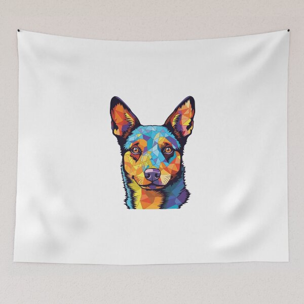 Item preview, Australian Stumpy Tail Cattle Dog Breed Colorful Watercolor Illustration designed and sold by TeeHome.