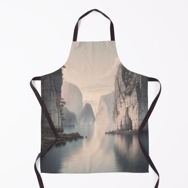 Item preview, Soft Dawn Amidst Rocky Silhouettes designed and sold by PictorialWhimsy.