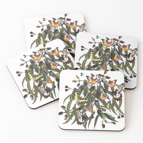 Item preview, Butterflies, Gum nuts and Gum leaves with no background designed and sold by Margaret Kalms.