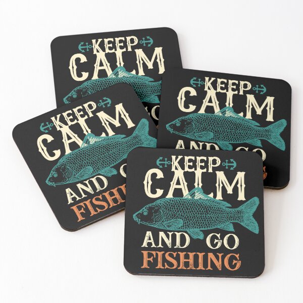 Item preview, Keep Calm And Go Fishing, Unique Fishing Design For Men Women Fishing Fish Fisherman designed and sold by EmiAndMike.