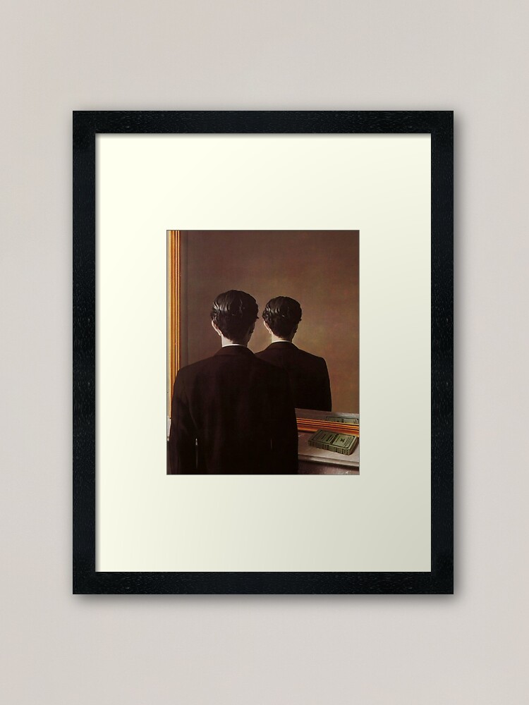 Alternate view of Not to Be Reproduced(La reproduction interdite)-René Magritte Framed Art Print