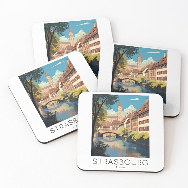 Item preview, A Vintage Travel Illustration of Strasbourg - France  designed and sold by GoodOldVintage.