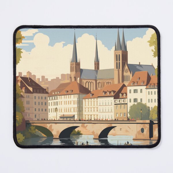 Item preview, A Vintage Travel Illustration of Strasbourg - France  designed and sold by GoodOldVintage.