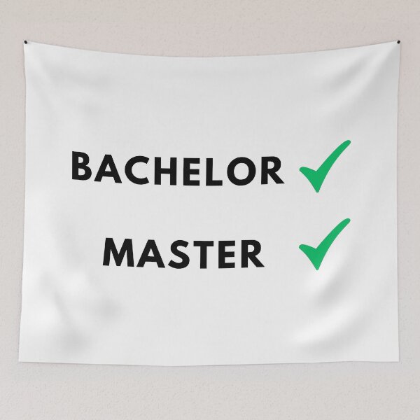 Item preview, Bachelor done, Master done, master degree designed and sold by NoetherSym.