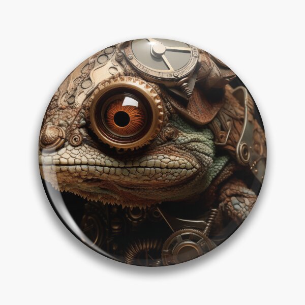 Item preview, Mechanical Marvel: The Enchanting Steampunk Chameleon designed and sold by Manimilo.