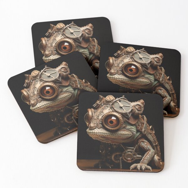 Item preview, Mechanical Marvel: The Enchanting Steampunk Chameleon designed and sold by Manimilo.