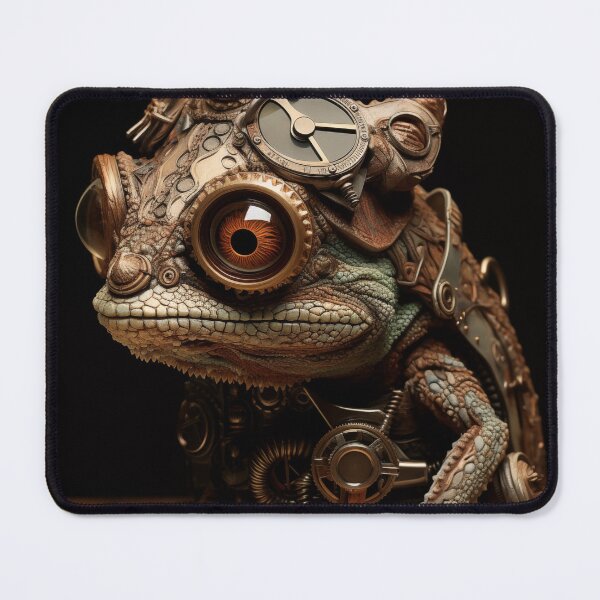 Item preview, Mechanical Marvel: The Enchanting Steampunk Chameleon designed and sold by Manimilo.