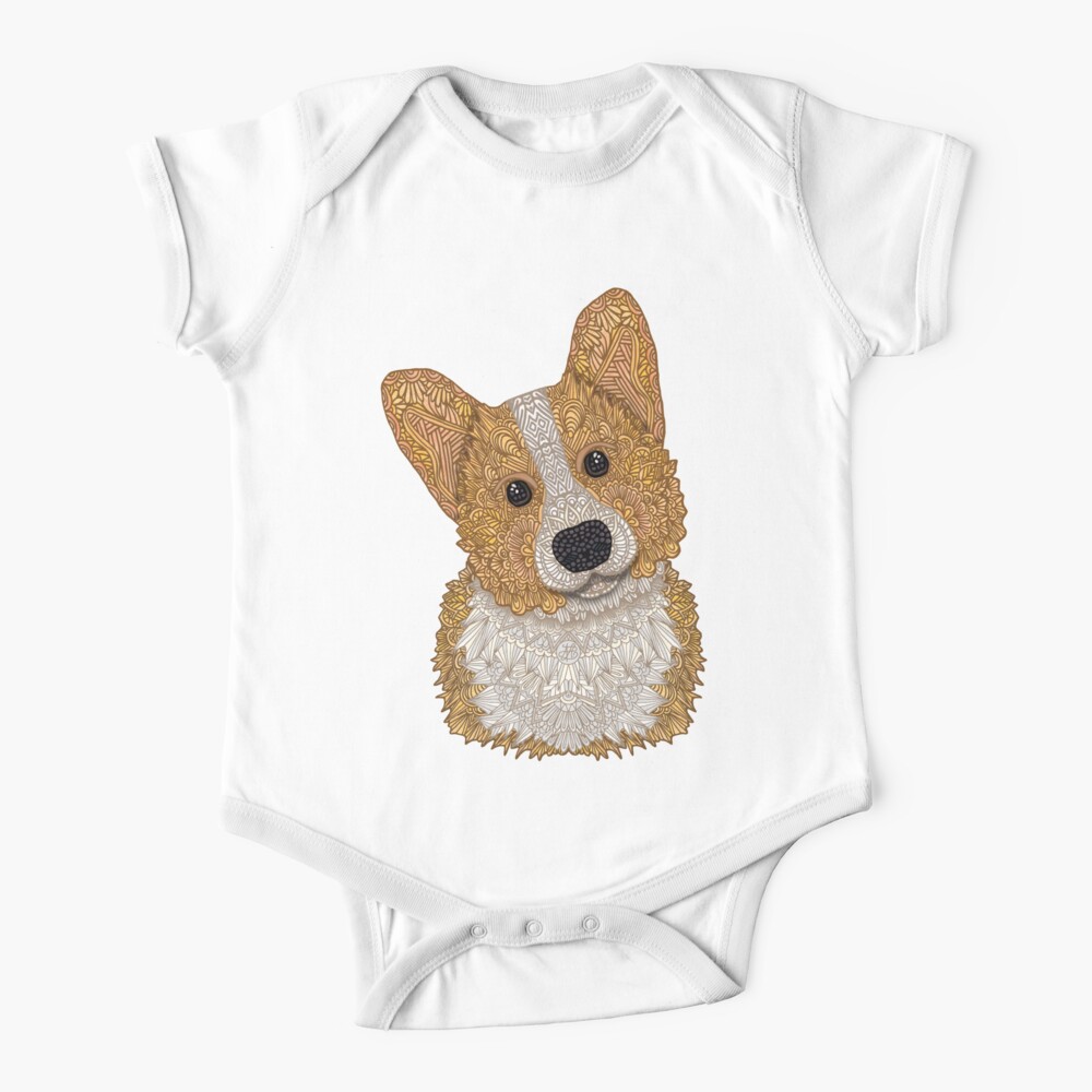 Cute Corgi Baby One Piece By Artlovepassion Redbubble