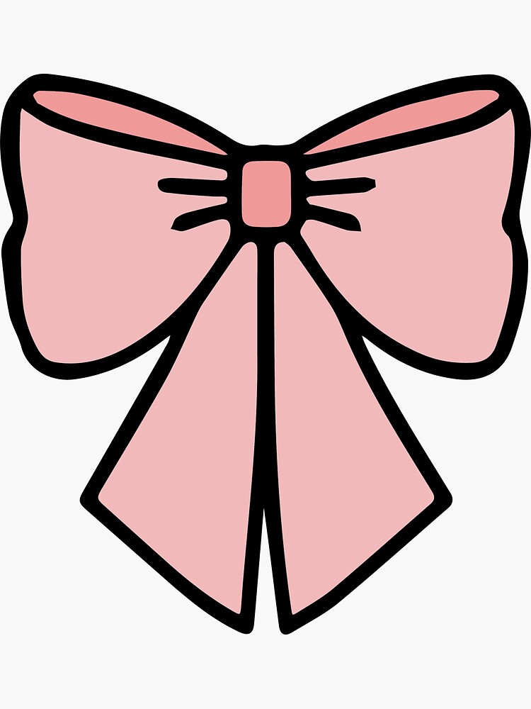 White Coquette Ribbon Bow Sticker for Sale by str4wberryfae