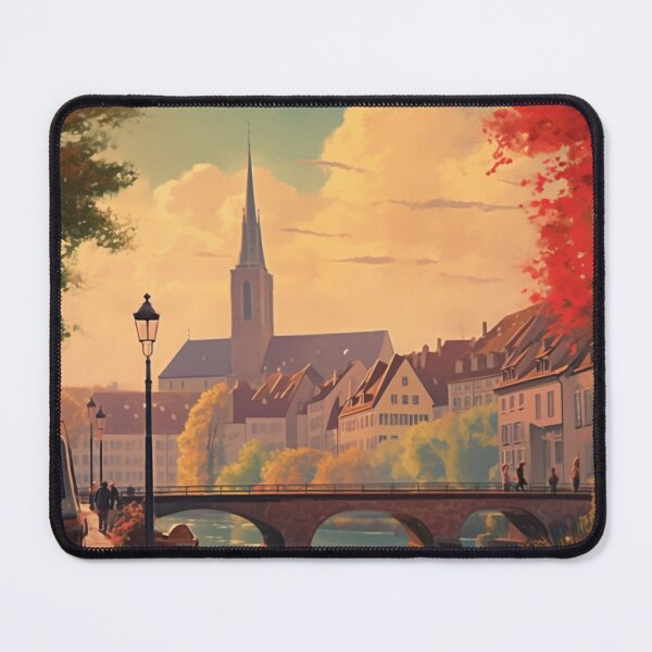 Item preview, A Vintage Travel Illustration of Strasbourg - France  designed and sold by GoodOldVintage.