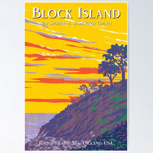 Item preview, Block Island Rhode Island USA Poster designed and sold by JordanHolmes.