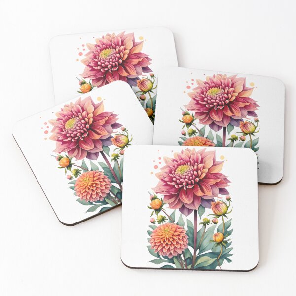 Item preview, Original Dahlia Flower Watercolor designed and sold by Pirascano.